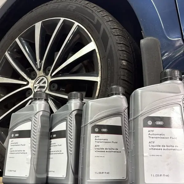 Factory transmission fluid ready for a service